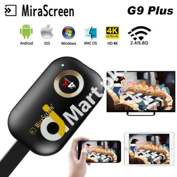 Mirascreen G9 Plus 2.4G/5G 1080P/4K Wireless Hdmi Wi-Fi Dongle - Imported From Uk